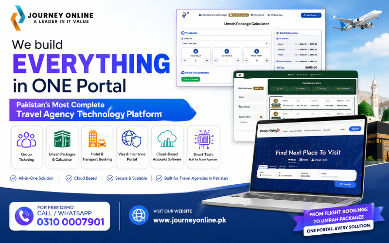 We Build EVERYTHING In ONE Portal — Pakistan Most Complete Travel Agency Technology Platform